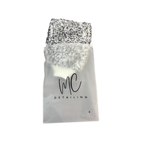 Microfibre wash mitt washing car panel