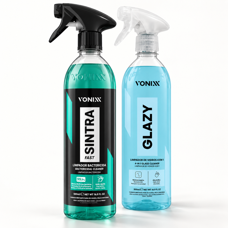 Vonixx Interior & Glass Duo: Sintra Fast interior cleaner and Glazy glass cleaner 500ml