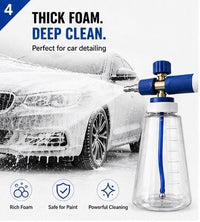 Snow foam cannon quick connect fitting