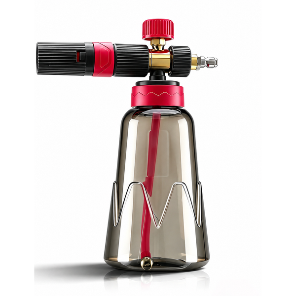 YISHI snow foam cannon in pink with 1L snap-lock bottle