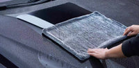 Microfibre drying towel drying car paintwork