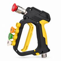 MCX Black Spray Gun 5000 PSI in black and yellow with four quick-connect nozzles