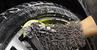 Car detailing finger mitt green and grey