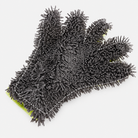 Car detailing finger mitt for cleaning wheels and tight gaps