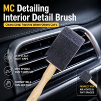 Interior car detailing brush cleaning air vent slats