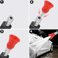 Pressure washer nozzle guard and tip set