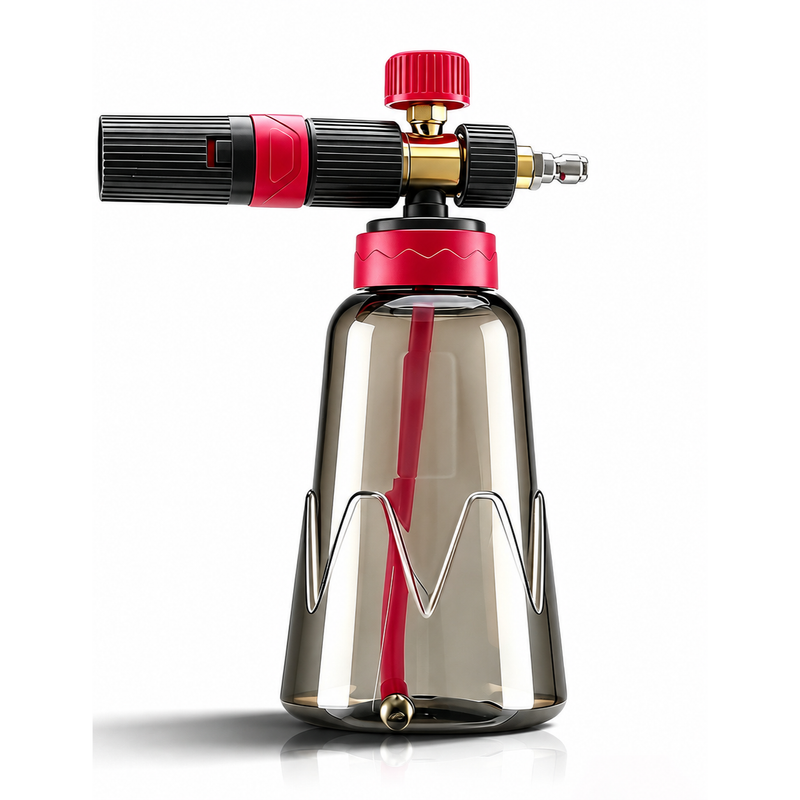 YISHI snow foam cannon in pink with 1L snap-lock bottle